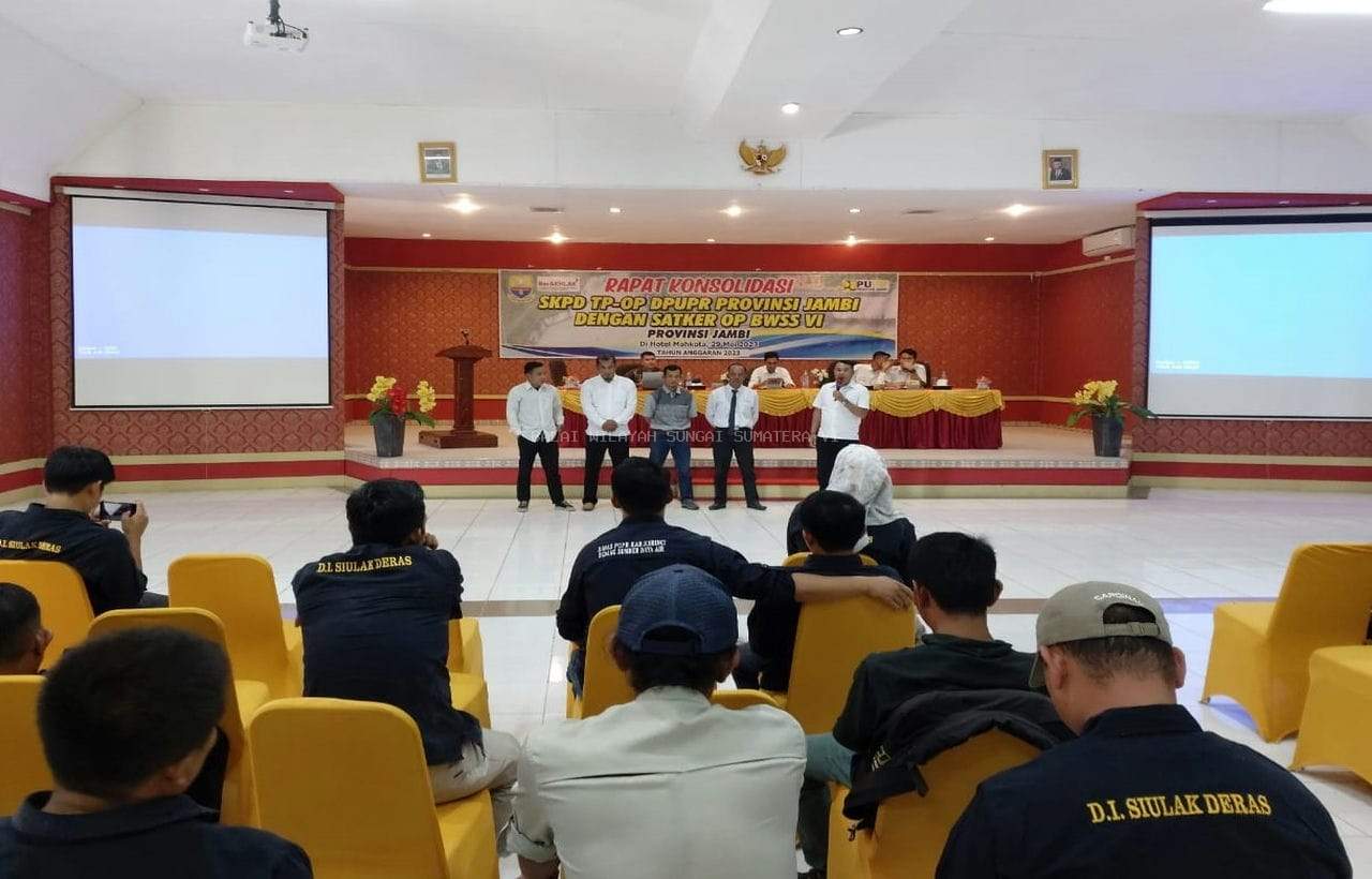 Rapat Konsolidasi SKPD TP-OP Dinas PUPR Provinsi Jambi dengan Satker OP BWS Sumatera VI