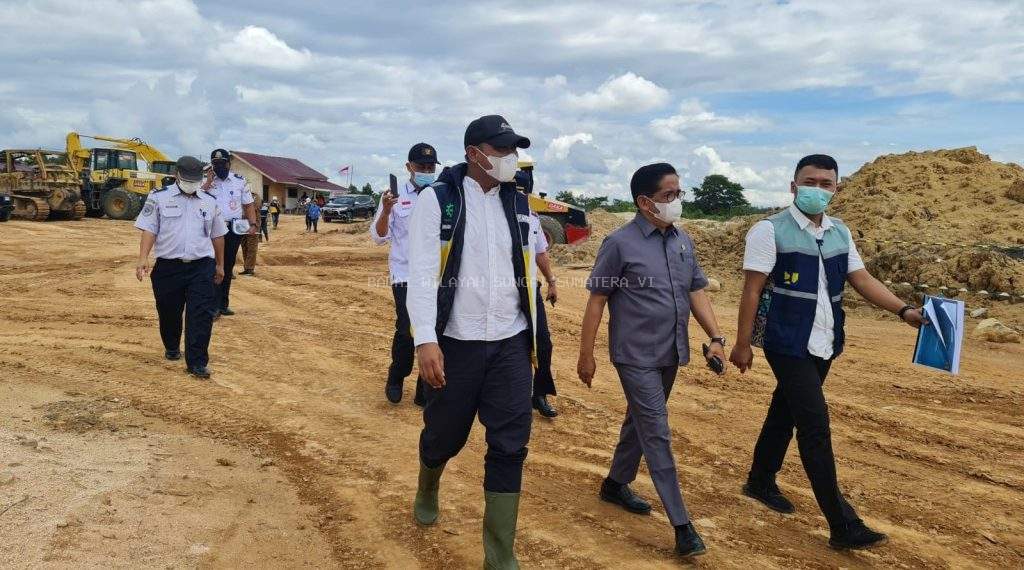 Kunjungan Kerja BWS Sumatera VI bersama Anggota Komisi V DPR RI ke Pembangunan Embung Bandara Bungo