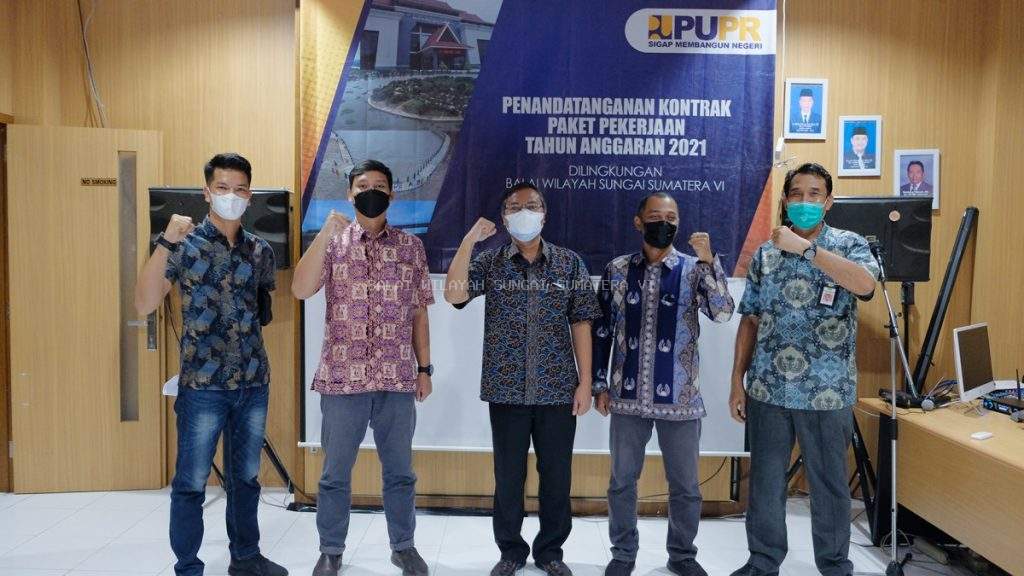 Penandatanganan Kontrak Tender di Lingkungan Balai Wilayah Sungai Sumatera VI