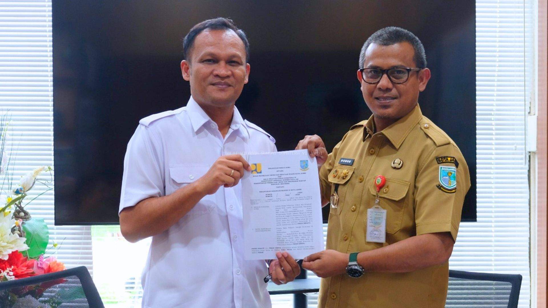 Penandatanganan Perjanjian Kerja Sama Penanganan Genangan/Banjir di Kota Jambi