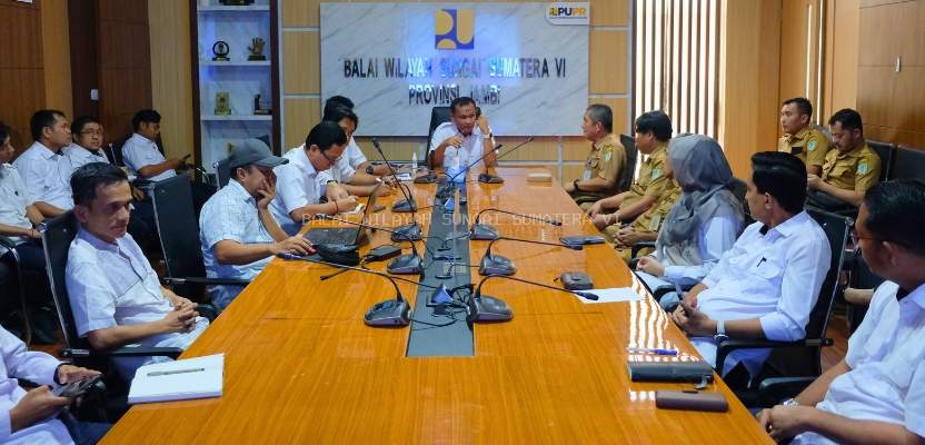 Rapat Koordinasi BWS Sumatera VI dan Dinas PUPR Kota Jambi dalam Penanggulangan Banjir