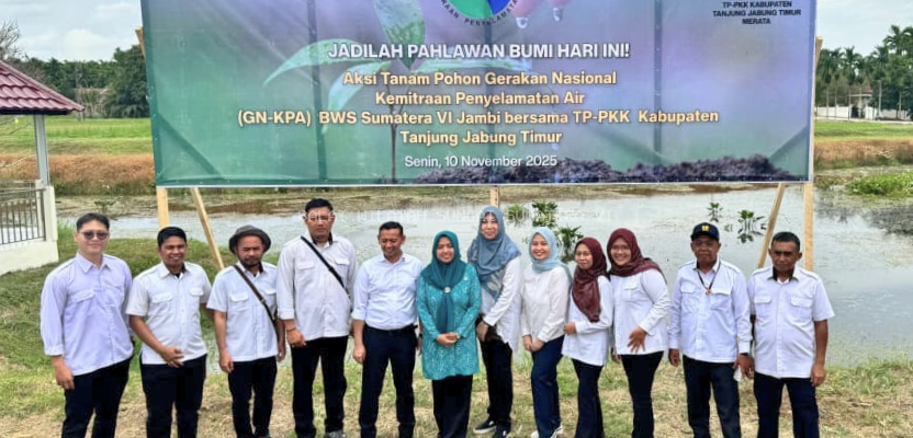 BWS Sumatera VI dan TP-PKK Tanjab Timur Gelar Aksi Tanam Pohon Dukung GN-KPA