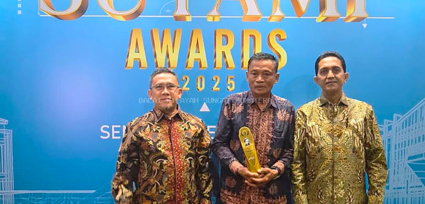 BWS Sumatera VI Raih Dua Penghargaan pada Hari Bakti PU ke-80 Tahun 2025