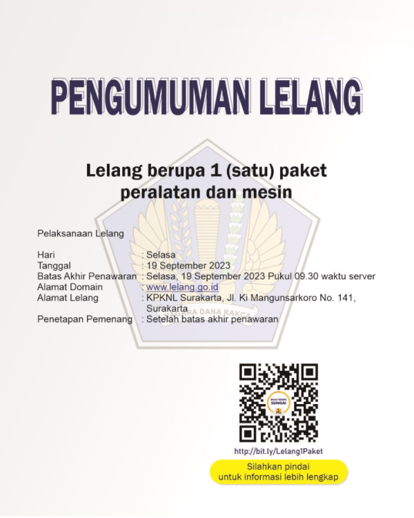 Pengumuman Lelang