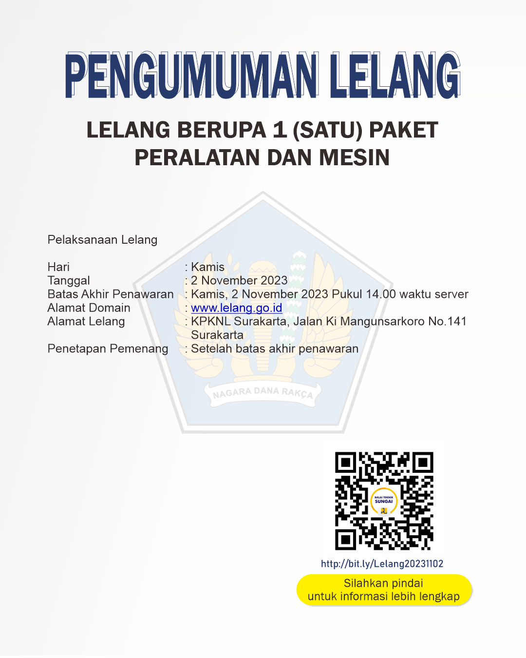 Pengumuman Lelang