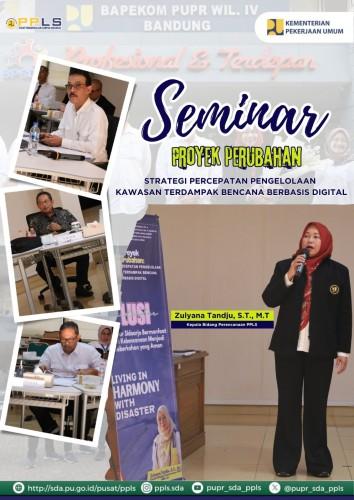 Pelaksanaan Seminar Proyek Perubahan Pelatihan Kepemimpinan Nasional Tingkat II, Zulyana Tandju, S.T., M.T., di Balai Pengembangan Kompetensi PUPR Wilayah IV Bandung